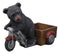 Ebros Gift Large Rustic Wildlife Black Bear Riding Tricycle Flowers Or Plants Planter Statue 20.5" Long