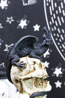 Ebros Stacked Skulls With Bellowing Totem Dragon Backflow Incense Burner Statue