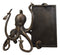 Ebros Aluminum Nautical Ocean Giant Sea Octopus Chef Holding Cutlery and Menu Board Statue 11.25" Tall Coastal Beach Kraken Home Kitchen and Dining Countertop Table Decor Sculpture