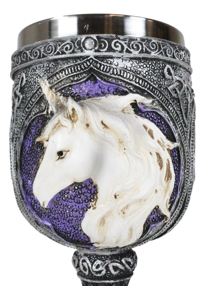 Magical Enchanted Waterfall Kingdom Rare Unicorn 5oz Wine Drink Goblet Chalice