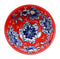 Ebros Set of 4 Luxury Ottoman Style Textured Dining Bowls 5.75"Diameter Made Of Ceramic Ideal For Home Decor Dinnerware & Giftware (Red Floral)