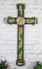 Western United States Army Military Eagle Medallion in Camo Green Wall Cross