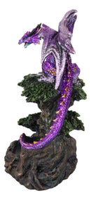 Metallic Purple Dragon On Greenman Tree Canopy Backflow Incense Cone Burner