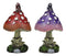 Enchanted Fairy Garden Miniature Colorful Toadstool Mushrooms Figurine Set of 2