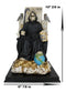 Black Santa Muerte Holding Scythe Seated On Throne Statue Our Lady Of Death