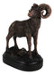 Wildlife Animal Taxidermy Bighorn Sheep Ram On Grassland Figurine With Base