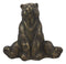 Ebros Aluminum Metal Whimsical Meditating Yoga Bear Garden Statue Rustic Wildlife Western Cabin Lodge Zen Bears Decor Figurine (Contentment)