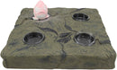 Ebros Buddha Lotus Flower On Lily Leaf Pads Trio Tea Light Votive Candle Holders