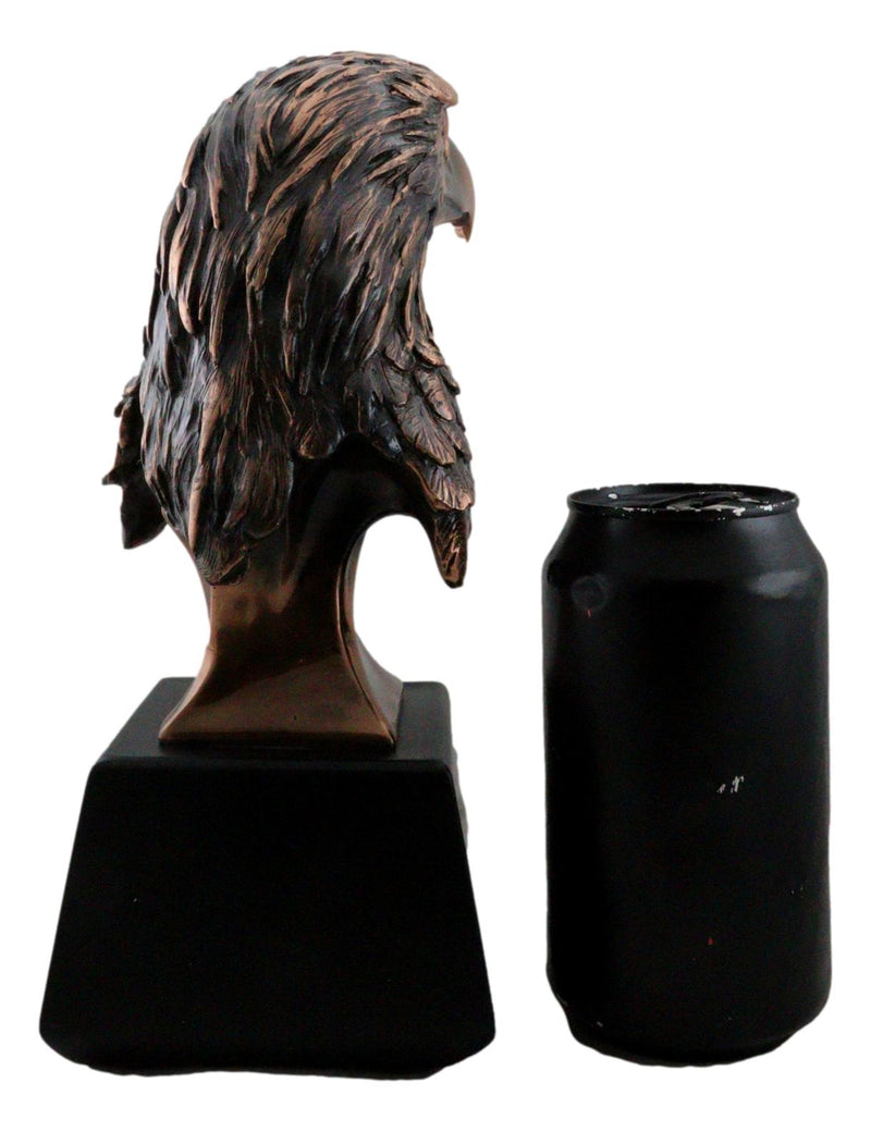 Aerial Surveyor American Bald Eagle Bust Bronze Electroplated Resin Figurine