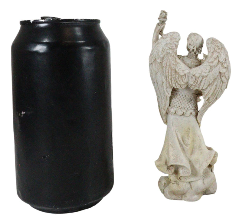 Ebros Archangel Saint Uriel Statue 5"H Light And Fire Of God Patron of Confirmation