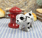 Ebros Peeing Dalmatian & Fire Hydrant Ceramic Salt Pepper Shaker Magnetic Set Figurine