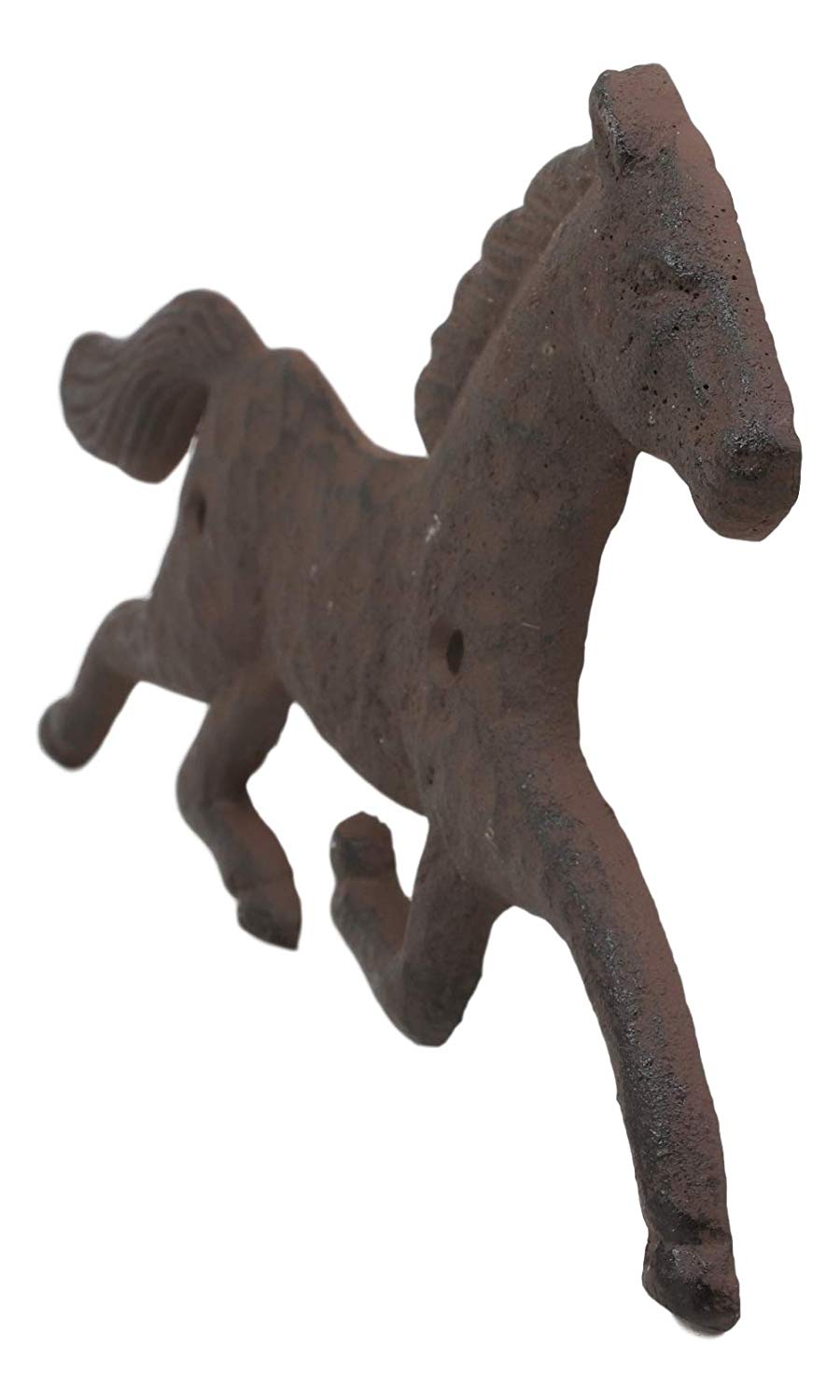 Ebros Cast Iron Rustic Western Country Running Wild Horse Wall Hanging Accent Decor 9" Wide Steed Stallion Horses Farmhouse Decorative Plaque for Cowboys Cowgirls (4)