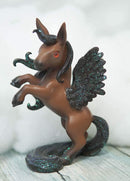 Ebros Fantasy Fairy Tale Pegasus Horse Figurine Shelf Decor (Brown Beauty Clair)