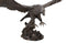 Ebros Faux Bronze Large Swooping Eagle with Talons Out Catching Prey Statue 19" Wide Bald Eagle Decor Figurine Patriotic Wildlife Nature Sculpture