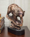 Wildlife Large Grizzly Bear Going Down Hill Bronze Electroplated Resin Figurine