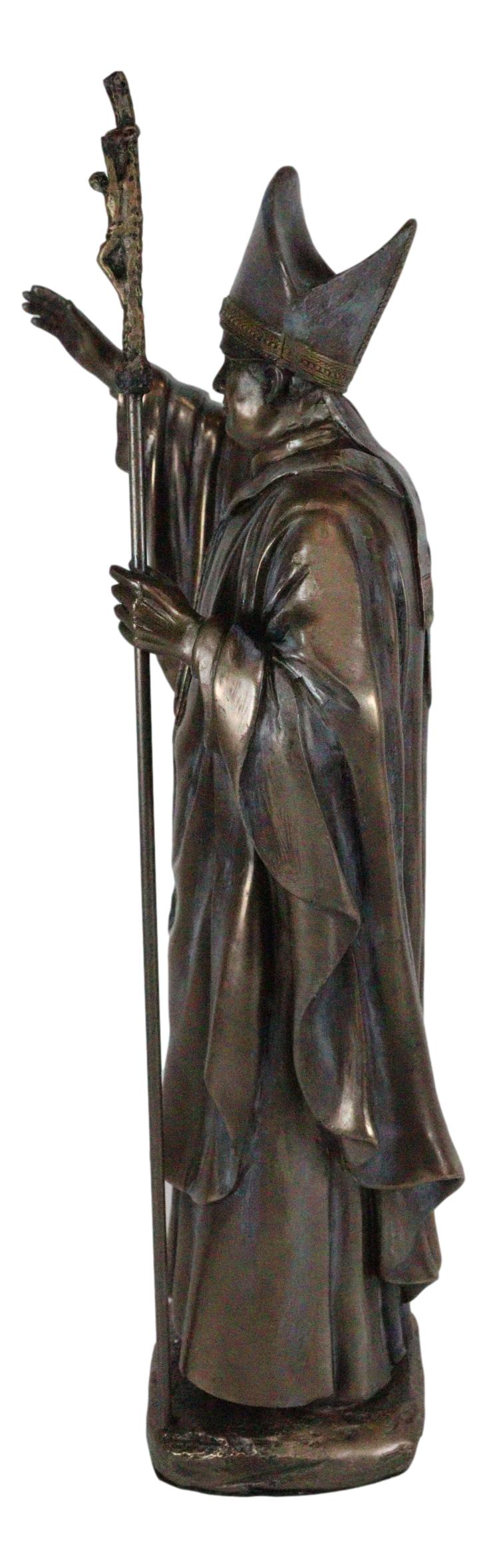 Vatican Catholic Church Pontiff Pope Francis Holding The Cross of Christ Statue - Ebros Gift