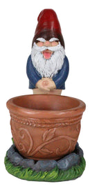 Whimsical Garden Naughty Gnome Pants Butt Down Peeing Planter Vase Pot Statue