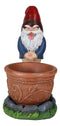Whimsical Garden Naughty Gnome Pants Butt Down Peeing Planter Vase Pot Statue