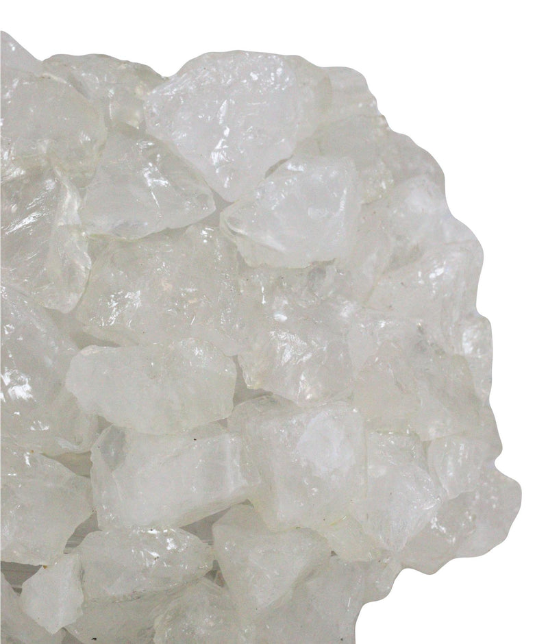 Quartz Crystal Mineral Stone Rocks Floral Vase Modern Accent Sculpture 10"L