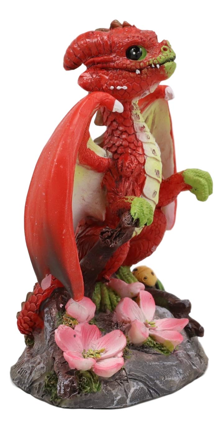 Ebros Apple Garden Dragon by Stanley Morrison Home Decor Statue