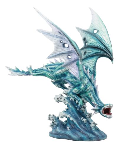 Large Flying Sea Dragon Statue 16.5"Long Mythical Fantasy Ocean Dragon Lord