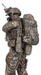 Large Modern Warfare Infantry Statue 14"H Military Rifle Unit Soldier Figurine