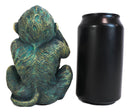 Whimsical Faded Bronze Color See Hear Speak No Evil Rainforest Monkeys Figurine