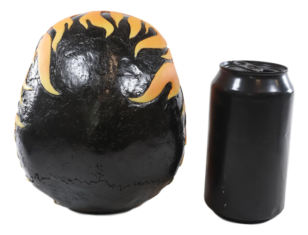 Ghost Rider Flame Hot Rod Skull with Open Jaws Cigarette Ashtray Figurine 6.5"H