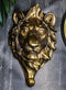 Aslan Lion Bust Wall Hook Hanger Safari Trophy Wall Mount Plaque Figurine 8"H