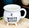 Wicca Sacred Crescent Moon And Stars White Witch Cauldron Mug Cup With Handle