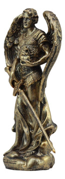 Ebros Bronzed Greek Orthodox Christian Church Archangel Of The Angelic Council Statue 5" Tall Figurine (Jehudiel The Laudation Of God)