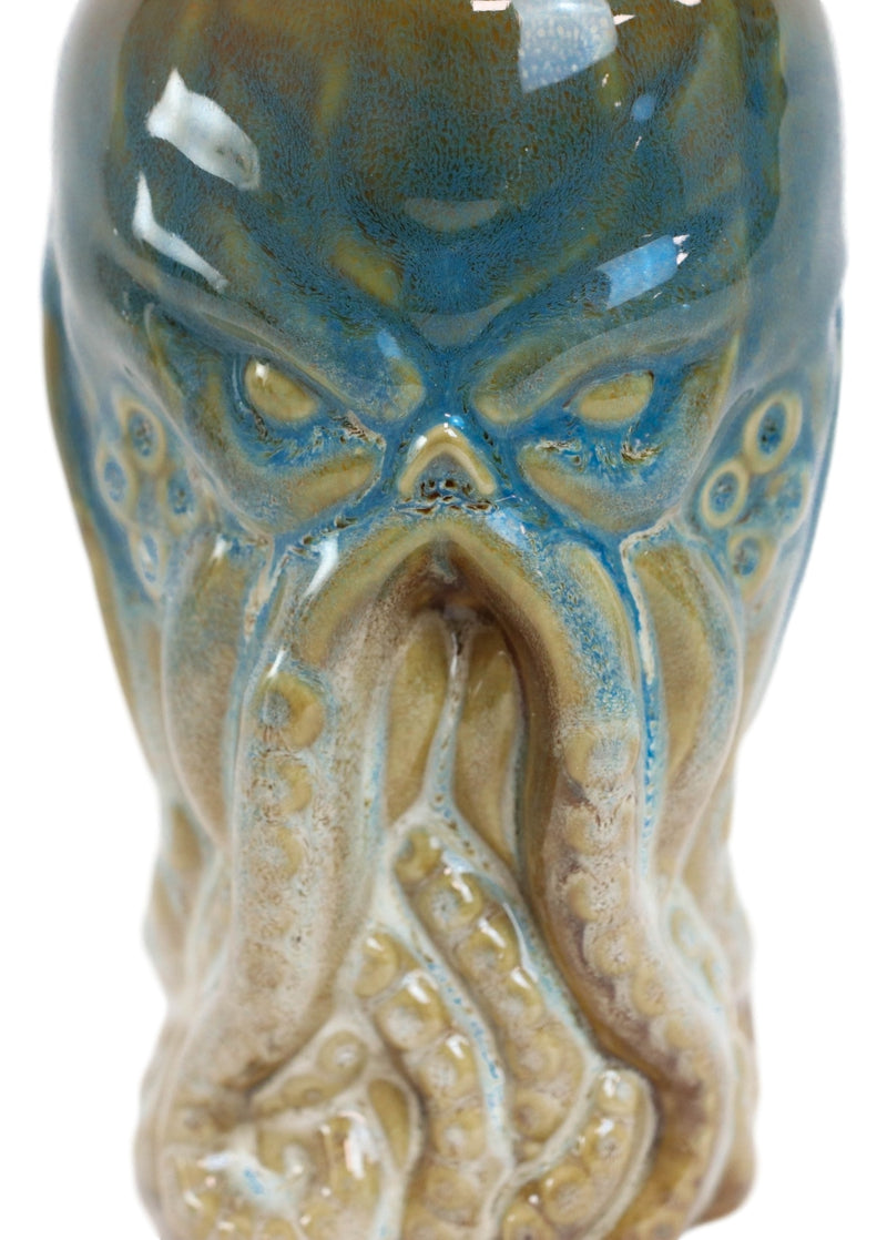 Blue Nautical Cthulhu Cosmic Monster Octopus Kraken Ceramic Tall Pint Mug Cup