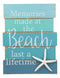 Ebros Memories Made At The Beach Last A Lifetime Starfish Wooden Wall Decor 12"H