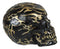 Ebros Black and Gold Tribal Skull Figurine 6.5" Long Collectible Horror Skull Head
