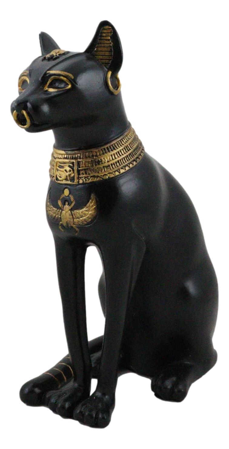 Egyptian Ancient God Deity Small Bastet Figurine Ubasti Bast Cat Motherhood Home