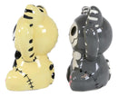 Ebros Furrybones Mao Striped Kittens Voodoo Skeleton Cats Salt And Pepper Shakers Set