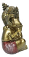 Vastu Hindu Elephant God Baby Ganesha Ganapati With Hands On Cheek Figurine