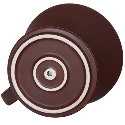 Brown Porcelain Coffee Maker Carafe Pot With Pour Over Dripper Filter Cup Set