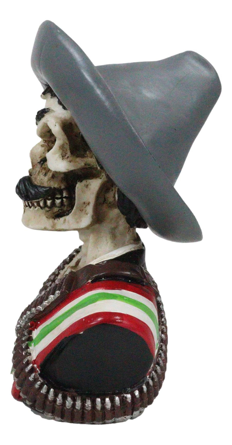 Day of The Dead Skeleton Emiliano Zapata Salazar Patriotic Bust Figurine Skull