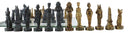 Ebros Egyptian Gods Monuments King Tut & Nefertiti Chess Pieces With Glass Board Set