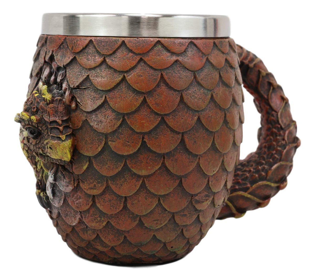 Ebros Medieval Khaleesi's Elemental Dragon Colorful Scale Egg With Hatching Wyrmling Small Coffee Tea Mug Cup 3.75" High Fantasy GOT Themed Dungeons And Dragons Drinking Cups (Set of 2 Red And Blue)
