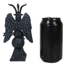Faux Stone Grey Sabbatic Goat Idol Baphomet Sigil Pentagram Figurine 6.5"H