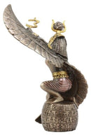 Ebros Egyptian Goddess Isis Ra Holding Ankh Figurine 9"H Statue Collectible