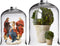 Ebros Set of 2 Large Decorative Sleek Clear Glass Apothecary Cloche Bell Jars
