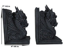 Dragonstone Gothic Guardian Of Bibliography Dragon Bookend Set of Two Figurine