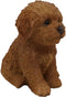 Ebros Sitting Lifelike Realistic Brown Bichon Frise Puppy Dog Statue 6.75" High