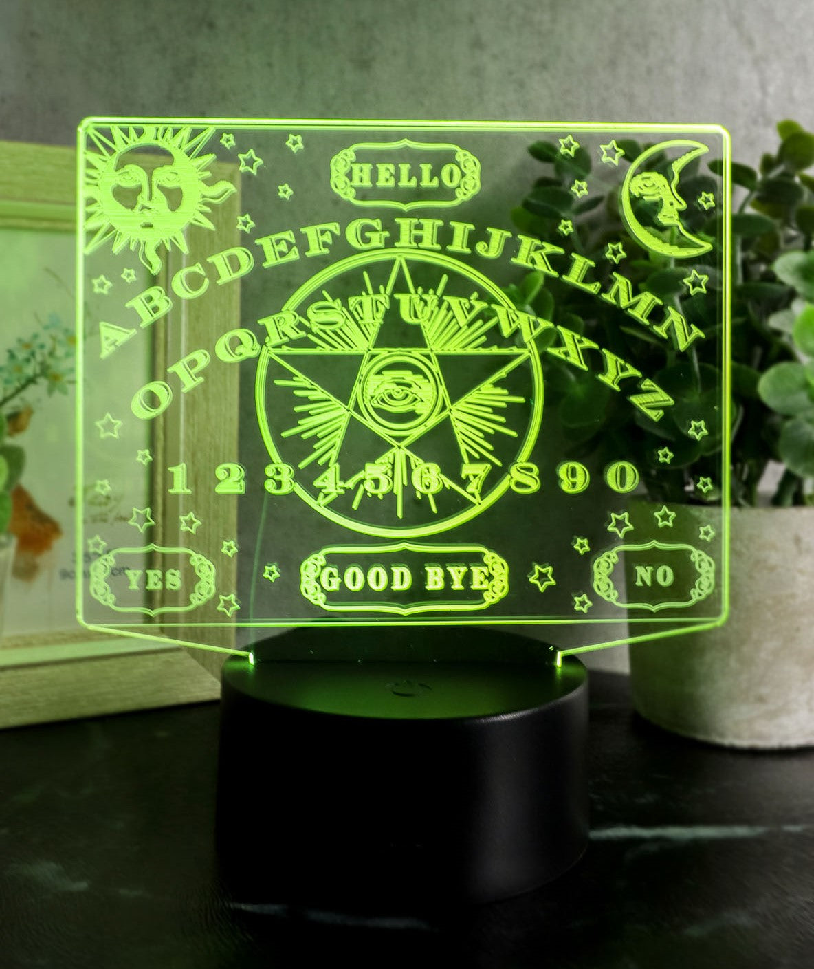 Ebros Ouija Spirit Board Eye of Providence Acrylic Panel Colorful LED NightLight