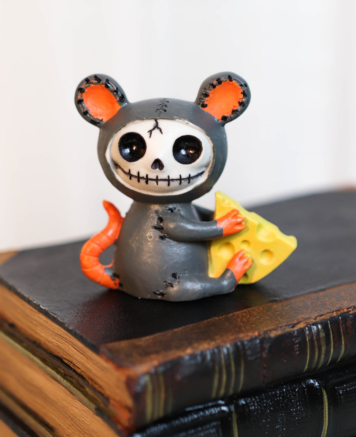 Furrybones Voodoo Mouse With Muenster Cheese Skeleton Figurine Collectible 2.5"H