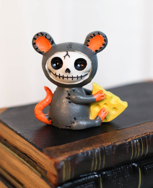 Furrybones Voodoo Mouse With Muenster Cheese Skeleton Figurine Collectible 2.5"H