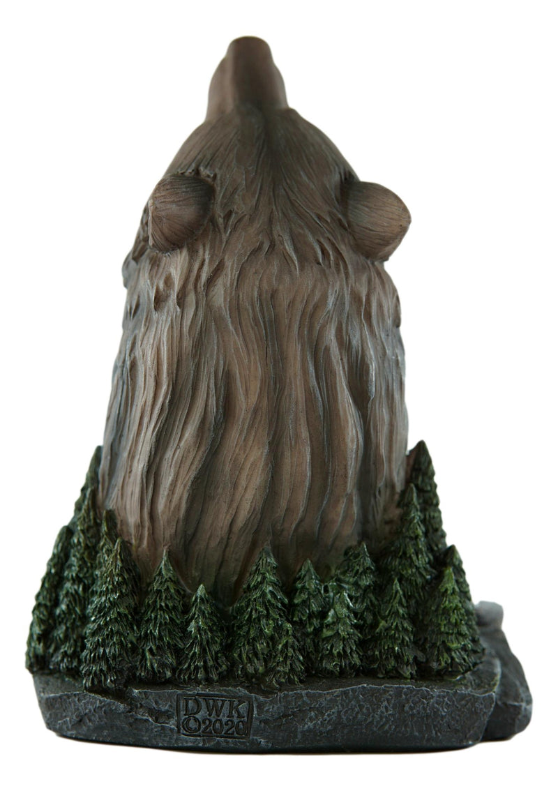 Ebros Howling Alpha Wolf Bust With White Pup By Pine Trees Forest Woodlike Figurine